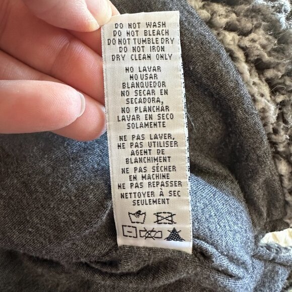 Women's S Thread & Supply Fleece Quarter Zip Pullover Charcoal Sherpa - Picture 7 of 8